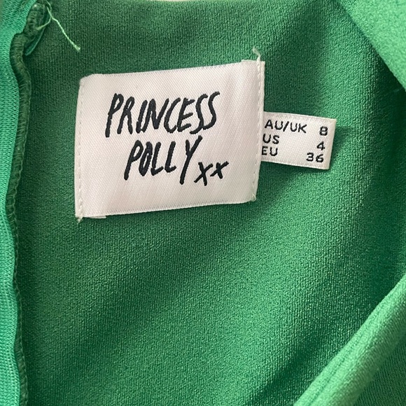 Princess Polly Green Tie Front Cocktail Dress - Picture 2 of 5